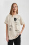 Фото #2 товара Футболка Defacto Basquiat Oversize Fit