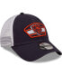 Фото #5 товара Men's Navy, White Chicago Bears Logo Patch Trucker 9Forty Snapback Hat