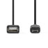 Nedis CCGP60515BK02 - 0.2 m - USB A - Micro-USB B - USB 2.0 - 480 Mbit/s - Black