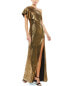 Фото #1 товара Mac Duggal Metallic Ruffle One-Shoulder Gown Women's