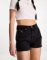 Tommy Jeans raw hem denim hot pant in black