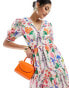 Фото #3 товара Hope & Ivy tea midi dress in bright patchwork print