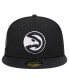 Men's Black Atlanta Hawks Active Satin Visor 59FIFTY Fitted Hat