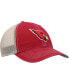 Men's Cardinal, Natural Arizona Cardinals Trawler Trucker Clean Up Snapback Hat