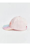 Фото #3 товара Pembe Simli Flamingo Desenli Ön Kısmı Simli Ve Parlak Ayarlanabilir Kız Çocuk Kep Şapka