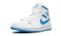 Фото #4 товара Кроссовки Nike Air Jordan 1 Mid UNC (W) (Белый, Голубой)