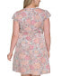 ფოტო #2 პროდუქტის Plus Size Floral Jacquard Fit & Flare Dress