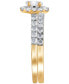 ფოტო #3 პროდუქტის Diamond Oval Halo Bridal Set (1 ct. t.w.) in 14k Gold