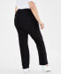 Фото #2 товара Plus Size Mid Rise Straight-Leg Pull-On Jeans, Created for Macy's