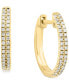 EFFY® Diamond Small Double Row Hoop Earrings (1/5 ct. t.w.) in Sterling Silver or 14k Gold-Plated Sterling Silver