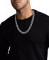 ფოტო #2 პროდუქტის Men's Cubic Zirconia Curb Link 22" Chain Necklace in Sterling Silver