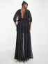 Фото #4 товара ASOS DESIGN goddess maxi dress with chain detail in black