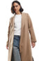 New Look belted formal coat in camel