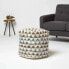 Designer Hocker Pouf Chindi bunt