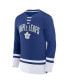 ფოტო #3 პროდუქტის Men's Blue Toronto Maple Leafs Back Pass Lace-Up Long Sleeve T-shirt