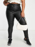 Фото #2 товара Simply Be high waist coated skinny jean in black