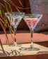 Palm Tree Martini 10Oz - Set Of 4 Glasses