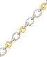 Diamond Open Pear Link Bracelet (1 ct. t.w.) in 14k Gold-Plated Sterling Silver