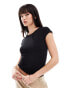 Фото #1 товара Cotton On cap sleeve crop top in black