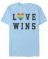 Men's Love Wins Short Sleeve Crew T-shirt Голубой, M - фото #1