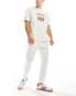 Another Influence linen mix tapered trousers in off white