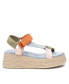 ფოტო #1 პროდუქტის Women's Suede Strappy Sandals With Jute Platform By