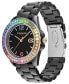 ფოტო #2 პროდუქტის Women's Greyson Rainbow Black Ceramic Bracelet Watch, 36mm