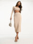 I Saw It First knitted midi skirt co-ord oatmeal 44 - фото #1