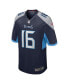 Фото #3 товара Men's Treylon Burks Navy Tennessee Titans 2022 NFL Draft First Round Pick Game Jersey