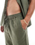 Фото #4 товара South Beach textured weave beach trouser in olive