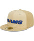 Фото #4 товара Men's Khaki Los Angeles Rams Raffia Front 59FIFTY Fitted Hat