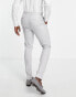 Noak 'Camden' skinny premium fabric suit trousers in light grey with stretch