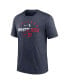 ფოტო #3 პროდუქტის Men's Heather Navy Chicago White Sox Rewind Review Slash Tri-Blend T-shirt