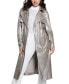 Women's Adele Double-Breasted Belted Metallic Trench Coat