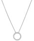 ფოტო #1 პროდუქტის Diamond Circle Pendant Necklace (1/3 ct. t.w.) in 14k White or Yellow Gold, 16" + 2" extender