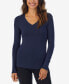 ფოტო #2 პროდუქტის Women's Softwear V-Neck Long-Sleeve Layering Top