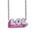 Колье L.O.L. Surprise! Logo с кристаллами L1012STLOL silver, purple, pink - фото #1