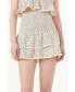 ფოტო #1 პროდუქტის Women's Embroidered Floral Crossed Tiered Mini Skirt