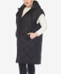 ფოტო #3 პროდუქტის Plus Size Diamond Quilted Hooded Puffer Vest