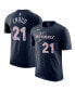 Фото #1 товара Men's Joel Embiid Navy Philadelphia 76ers 2023/24 City Edition Name and Number T-shirt