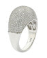 Suzy Levian Sterling Silver Cubic Zirconia Pave Dome Ring