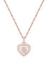 ფოტო #2 პროდუქტის Diamond Heart 18" Pendant Necklace (1/2 ct. t.w.) in 14k Rose Gold (Also Available in White Gold)