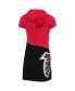 Фото #2 товара Women's Red, Black Atlanta Falcons Hooded Mini Dress