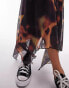 Фото #5 товара Topshop hanky hem blurred animal floral print in multi