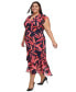 ფოტო #3 პროდუქტის Plus Size Beverley Hills Printed Midi Dress