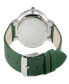ფოტო #3 პროდუქტის Women's Genoa Green Leather Watch 36mm