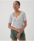 ფოტო #1 პროდუქტის Women's Favorite Rib Henley Top