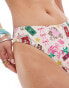 Фото #2 товара Reclaimed Vintage bikini bottom in pink western cowboy print