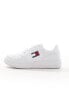 Фото #3 товара Tommy Jeans retro basket trainers in white