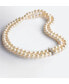 Фото #2 товара White Cultured Freshwater Pearl (8-1/2mm) and Cubic Zirconia Double Strand Necklace